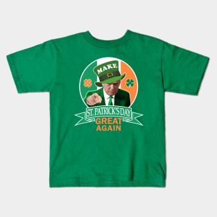 Make St. Patrick's Day Great Again Irish Donald Trump Kids T-Shirt